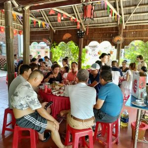 Local food experience during Hoi An basket boat tour