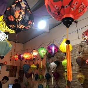 traditional lanterns in a Hoi An lantern workshop