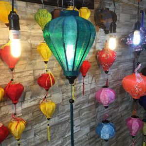 traditional lanterns in a Hoi An lantern workshop