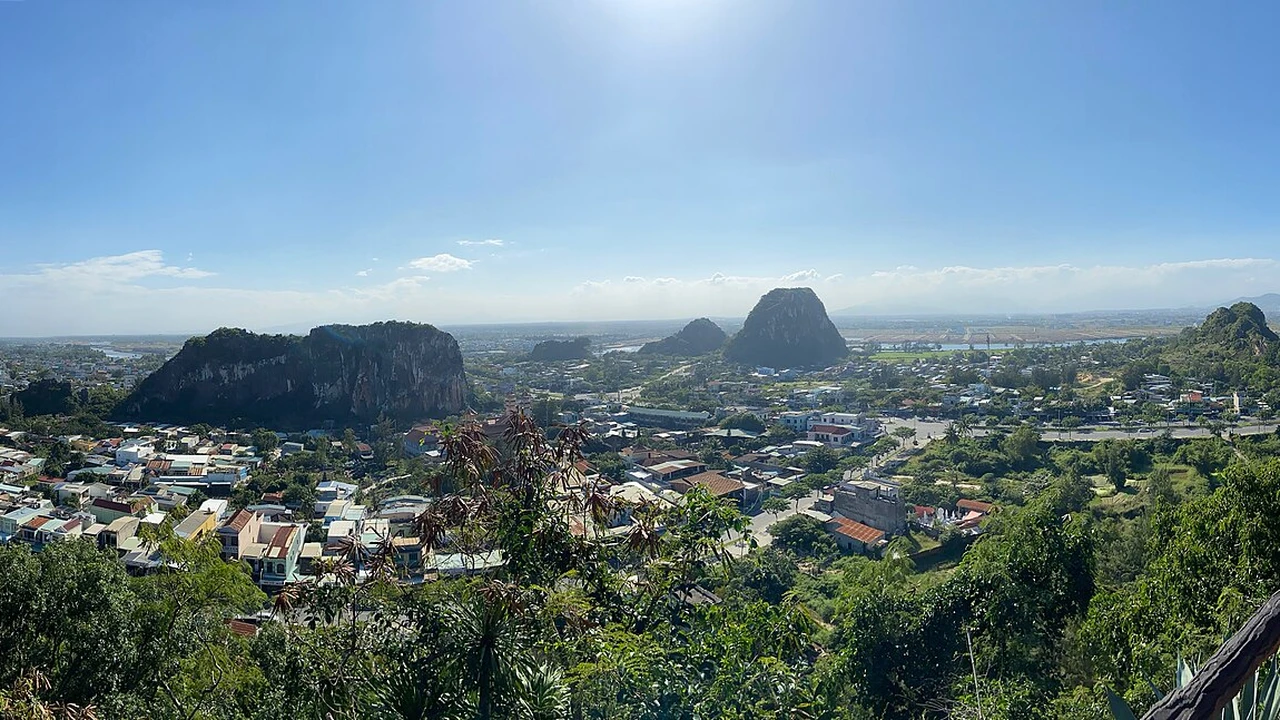 Marble Mountains along the coastal route connecting Da Nang to Hoi An