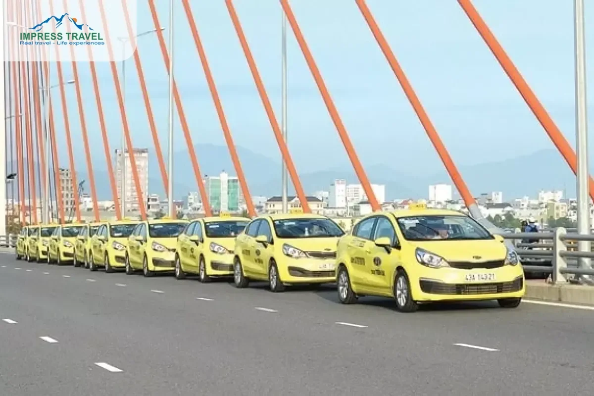 Private car and taxi transport options connecting Da Nang and Hoi An along the scenic coastal highway in Vietnam
