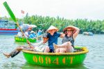 Coconut Basket Boat Tour Boarding in Hoi An