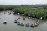 Drone View of Hoi An Coconut Basket Boat Tour