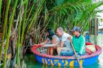 Happy Tourists on Coconut Basket Boat Tour