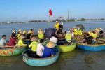 Large Group Joining Coconut Basket Boat Tour