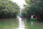 Paddling through the peaceful Cam Thanh water coconut village